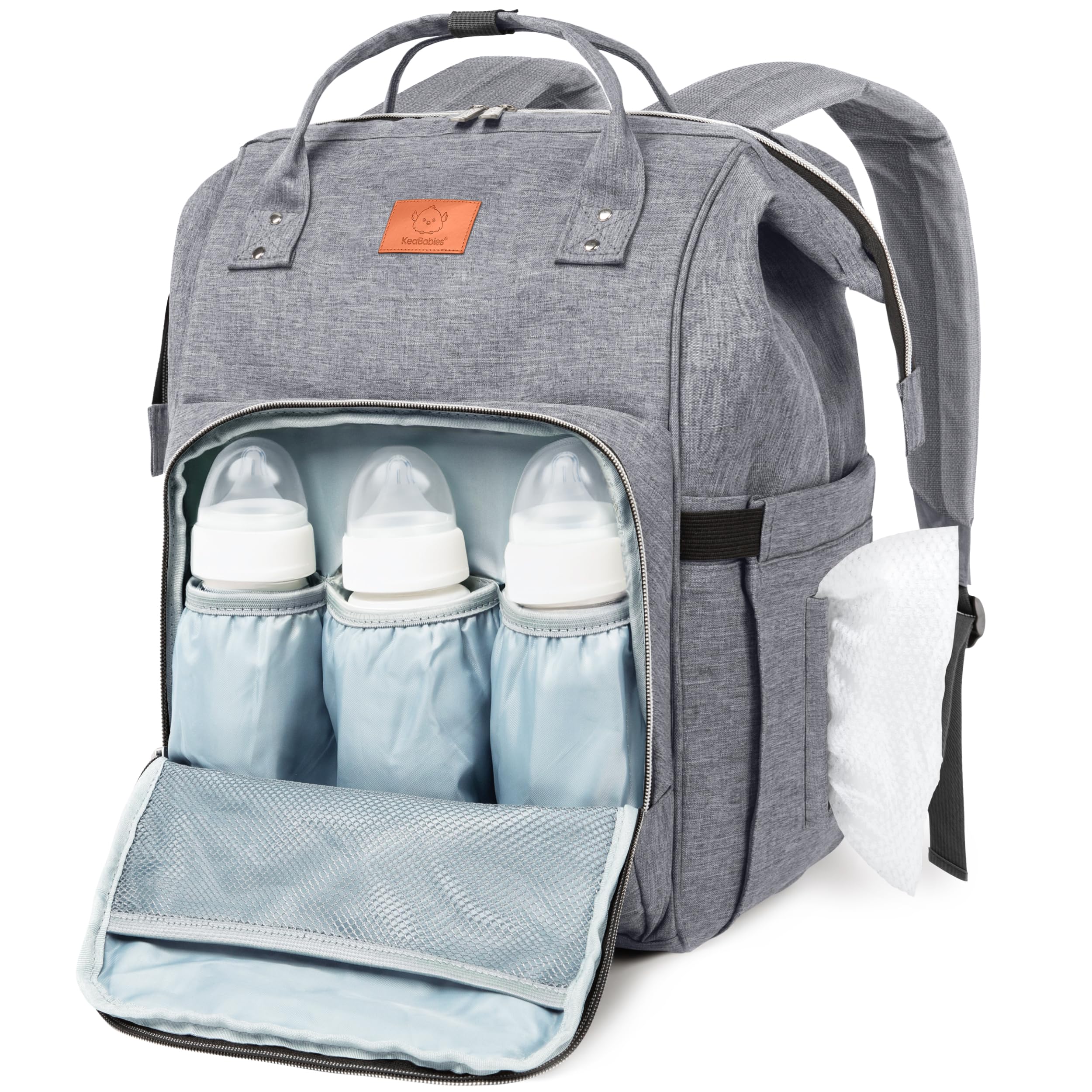 Amazon.com: KeaBabies Baby Diaper Bag Backpack - Large Baby Bag